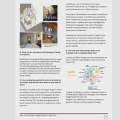 A page from my feature, discussing the pivotal role of projects like 1 Shanthi Road in my architectural evolution. It was through such projects that I began to explore how ordinary spaces can spark creativity and artistic exchange.
