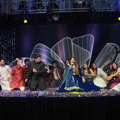 A candid moment of fun and energy with the groom's friends during a Sangeet performance. These are the memories that everyone will talk about for years.