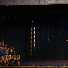 A proud moment from the maiden Arangetram (debut) of my student from Vivartana. I cherish guiding dancers on their journey, complete with a powerful all-women's music ensemble.