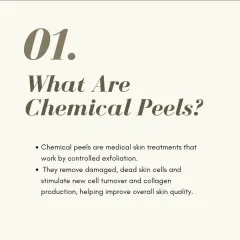 Let's start with the basics: What are chemical peels? They are medical treatments that use controlled exfoliation to remove damaged surface cells. This process stimulates new cell turnover and collagen production, improving overall skin quality.