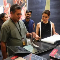 Ending on a high note at the Ajio Luxe Weekend. It was an absolute delight to have the wonderful Tisca Chopra visit our booth and explore our stunning collection of wallpapers and fabrics.