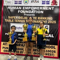 This is what hard work looks like. We are incredibly proud of our rising stars from the 3rd Delhi State Ranking Table Tennis Tournament. Akanksha Singhal secured gold in U-15 Girls, while Arunim Agarwal took silver in U-13 Boys, showcasing the bright future of our academy's talent.