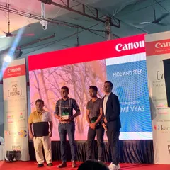 On stage receiving the Wild Vision award from Canon. This recognition from a leader in photography equipment was a huge privilege and a proud moment in my journey.