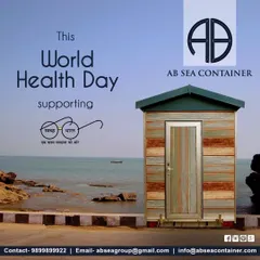 In support of the Swachh Bharat Abhiyaan, we provide turnkey toilet cabins that are usable from the moment of installation. This model features a wood-finish exterior for better aesthetic integration.