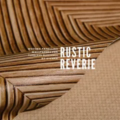 Achieve the timeless elegance of wooden panelling with our 'Rustic Reverie' wallpaper. This design mimics the rich texture and grain of wood, adding warmth and a classic, sophisticated feel to any room.
