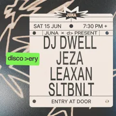 The poster for a gig at Juna, Goa. I brought a mix of hip hop, funk, and disco to the party, with a focus on turntablism and scratching.
