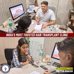 A consultation is the first and most important step. Here you can see me discussing a personalized treatment plan with a patient, ensuring all her questions are answered.