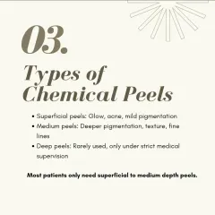 Not all chemical peels are the same. This guide breaks down the different types, from superficial peels for glow and mild acne to medium-depth peels for texture and pigmentation. Most of my patients benefit from superficial to medium peels.