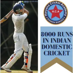 A major milestone for our senior player, Rajat Paliwal, completing 8000 runs in Indian domestic cricket. His consistency and impressive first-class average are an inspiration.