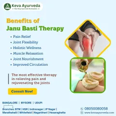 Janu Basti is a highly effective therapy for knee pain. It involves creating a reservoir of warm, medicated oil over the knee joint to nourish tissues, improve circulation, and increase flexibility.