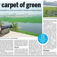 My feature in Mid-Day India, bringing attention to the "killer carpet of green" suffocating the Juhu lake. Media coverage is crucial for raising public awareness and pressuring authorities to act.
