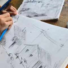 It all starts with a line. In our drawing classes for children, we focus on building strong foundational skills, teaching students how to observe the world around them and translate it onto paper through pencil and shading techniques.