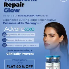 Introducing AdvanceXO Exosome Skin Therapy, the future of skin rejuvenation. This clinically proven, non-invasive treatment rejuvenates skin texture, reduces fine lines, and boosts collagen.
