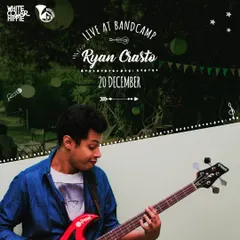 A poster for a duo set at Bandcamp, combining live music with a movie screening under the stars.