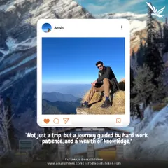 "Not just a trip, but a journey guided by hard work, patience, and a wealth of knowledge." A glowing review for our Trip Captain, Ansh.