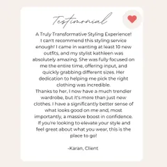 It's one thing for me to talk about style, but it's another to hear it directly from a client. Karan's experience highlights the core of what I do: it's not just about the clothes, but about the massive boost in confidence that comes with it.