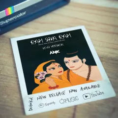 A polaroid-style graphic promoting my "Ram Siya Ram" Lo-Fi version. This track is available on all major streaming platforms like Spotify and Apple Music.