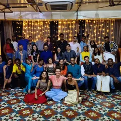 The final group of dancers at the end of the festival's first milonga. Everyone dressed in their ethnic best, celebrating the fusion of cultures through Tango.