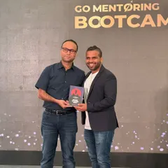 A moment of immense gratitude. Launching the cover of my book "Strong Woman, Strong Business" with my Guru, Akshar Yadav Sir. His guidance has been the foundation of my mission.