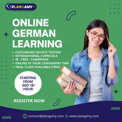 Learn German with customized private tuition starting from just SGD 18 per hour. Our courses are perfect for exam preparation and are available online at your convenience.