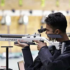 A close-up of a rifle shooter with his LG400, demonstrating perfect form. My events attract serious athletes who rely on a well-organized competition to properly gauge their performance and preparation.