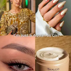 For the Aquarius who loves to make a statement, these gold chrome almond-shaped nails are pure glamour. This nail art is bold, futuristic, and guaranteed to turn heads.