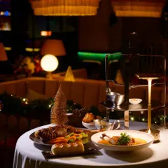 A throwback to last Christmas at Lupa. Our Tuscan villa was decked out in baubles and trinkets, and we served countless cups of hot chocolate and festive plates like crispy pork belly.