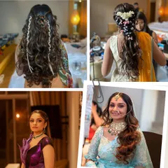 One bride, four events, four completely different stories. I work with you to create a unique hairstyle for your Mehendi, Haldi, Sangeet, and Wedding Day, ensuring each look is perfect for the occasion while reflecting your personal style.