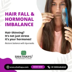 Hair thinning is often linked to hormonal imbalance, not just stress. We specialize in restoring this balance through targeted Ayurvedic treatments, addressing the internal cause of hair fall for more sustainable results.