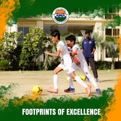Leaving footprints of excellence. Our age-specific curriculum and expert coaching help players develop the skills needed to make their mark in the football world.