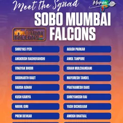Another one of our players making it to the big leagues. Here is the SOBO Mumbai Falcons squad list featuring our trainee Nishit Balla, who was picked for a significant sum in the T20 Mumbai Premier League auction.