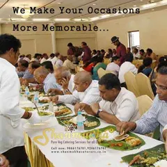 We make your occasions more memorable with our dedicated service. Here, our team is serving guests a traditional meal on banana leaves, ensuring everyone is well taken care of.