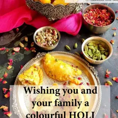 Wishing you and your family a bright and colourful Holi. Thank you for supporting my small business and for making me a part of your celebrations.