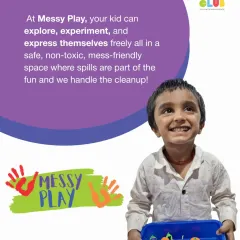 In our Messy Play program, your child can explore, experiment, and express themselves freely. We provide a safe, mess-friendly space where spills are part of the fun, and you never have to worry about the cleanup.