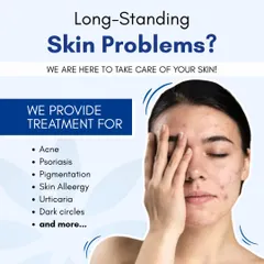 Are you dealing with a long-standing skin problem? From common acne and skin allergies to chronic conditions like psoriasis, I provide expert diagnosis and treatment for a wide range of dermatological issues to help you find relief.