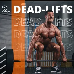 The deadlift is a full-body power exercise that builds immense strength. This image captures the raw effort required to execute a heavy lift with proper form.