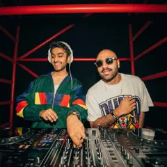 A candid moment behind the decks at the Puma event. B2B sets are always fun, feeding off each other's energy to keep the crowd hyped.