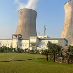Our expertise extends to large-scale industrial projects, where we create a harmonious balance between nature and infrastructure. This is our work at the Jhajjar Power Limited plant, showcasing a vast, perfectly maintained lawn that enhances the entire facility.