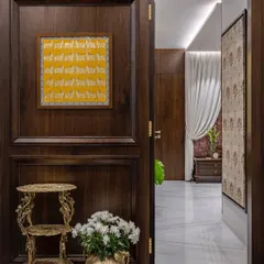 I went all out classical with this one. The entrance lobby to the bedrooms showcases stunning wooden paneling that steals the spotlight. Every detail is carefully crafted to bring this timeless space to life.