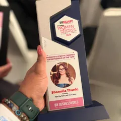 A closer look at the award for Fashion & Lifestyle Woman Entrepreneur of the Year, presented to our founder, Sharmila Thanki.