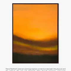 Naina Maithani's "Power of Invisible" is an abstract landscape that is more a feeling than a place. Her intuitive use of transparency and luminosity in this acrylic on canvas creates a contemplative colour-scape that draws you into a state of quiet reflection.