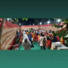 This is an overhead view of a large community event we catered for in Airoli gaon. It shows our capacity to manage food and seating for a very large number of guests in an outdoor setting.