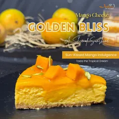 A slice of pure sunshine, our Mango Cheesecake is the definition of golden bliss. Topped with fresh mango chunks and a delicate glaze, it's a creamy, tropical dream on a crunchy biscuit crust.