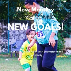 New Monday, new week, new goals. A coach guides one of our youngest players, making learning fun and engaging.
