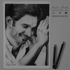 A walk to disappearance. My 96-hour charcoal and graphite portrait of Sushant Singh Rajput, capturing the smile that will always remain in our hearts.