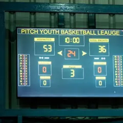 A look at the scoreboard from the Season 1 finals. Team Hoopnotics secured a dominant victory to become our first-ever champions.