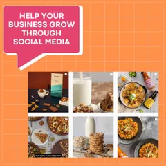 We help your business grow by creating a visually compelling and cohesive social media feed. This grid of food photography demonstrates how we plan content to be both individually appealing and strong as a collective brand statement.
