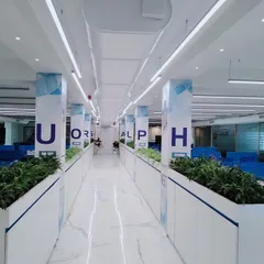 In this large open-plan office, we used custom-built planters to create natural, green dividers between workspaces. This biophilic design approach helps to define zones, reduce noise, and improve air quality without building solid walls, fostering a more collaborative and healthier work environment.