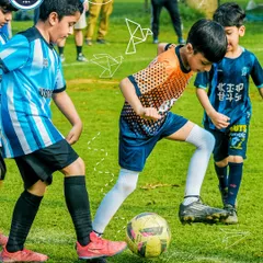 Players learn to compete for the ball in a controlled training environment, developing their tackling and shielding skills.