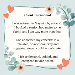 I was so happy to receive this feedback. My goal is to provide guidance in a relatable, no-nonsense way that gives you actionable steps. A reading should leave you feeling understood and energized, not overwhelmed.